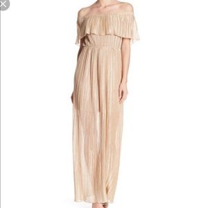 Elegant  Gold  off-shoulder "ATHENA" dress